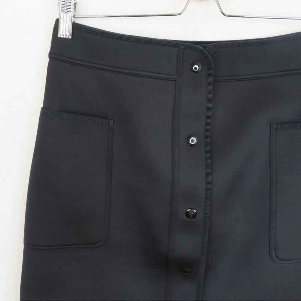 🔥 SANDRO Black Juliena Scuba Skirt with pockets size 3 / large - Picture 4 of 14